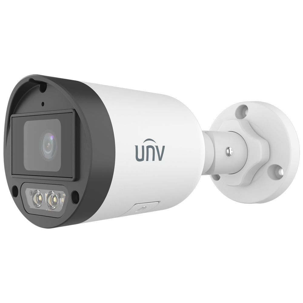 UNIVIEW UV-IPC2124LB-AF28K-DL2 - Cámara Bullet IP Uniview - Gama Easy - 4 MP | Lente 2.8 mm | microSD 512 GB - IR 30 m | Luz blanca 30 m - Color Hunter | Dual Light - PoE | IP67 - Micrófono | Grafeno y plástico