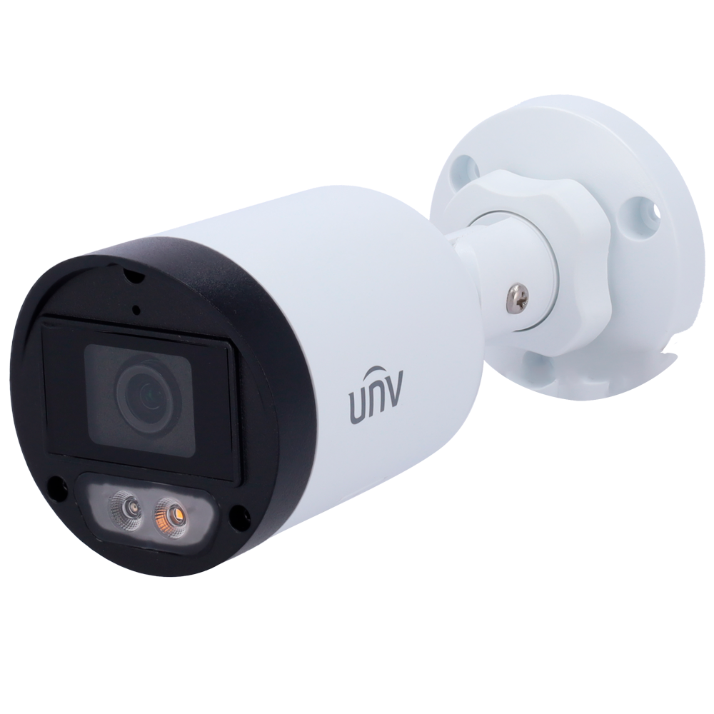 UNIVIEW UV-IPC2124LB-AF40K-DL2 - Cámara Bullet IP Uniview - Gama Easy - 4 MP | Lente 4 mm | microSD 512 GB - IR 30 m | Luz blanca 30 m - Dual Light - PoE | IP67 - Micrófono | Grafeno y plástico - imagen 1