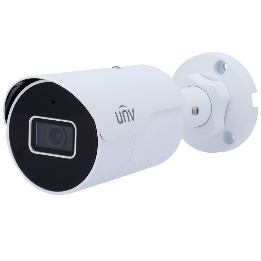 UNIVIEW UV-IPC2124LE-ADF28KM-H - Cámara Bullet IP Uniview - Gama Easy - 4 MP | Lente 2.8 mm | microSD 512 GB - IR 50 m | WDR 120 dB - - PoE | UMD | IP67 - Micrófono | Bonón de reset - imagen 1
