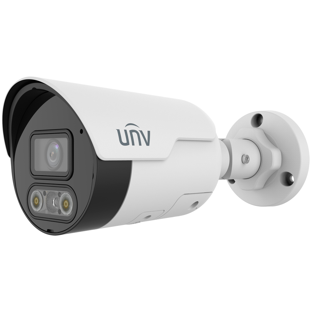 UNIVIEW UV-IPC2124LE-ADF40KMC-DL - Cámara Bullet IP Uniview - Gama Easy - 4 MP | Lente 4 mm | microSD 512 GB - Luz blanca 30 m | IR 30 m | WDR 120 dB - - PoE | UMD | IP67 - Micrófono | Altavoz
