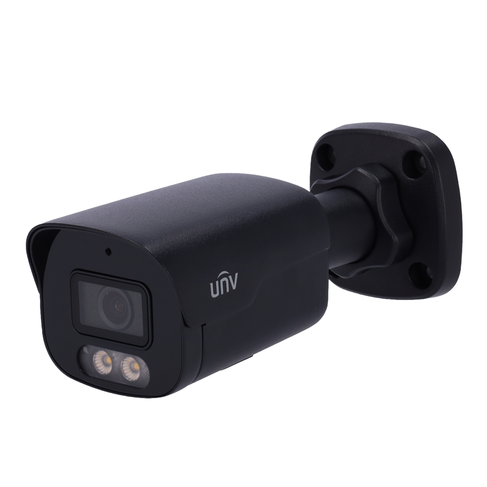 UNIVIEW UV-IPC2124SB-ADF28KM-DL-I1-BLACK - Cámara Bullet IP Uniview - Gama Prime - 4 MP | Lente 2.8 mm | microSD 512 GB - IR 40 m | Luz Blanca 40 m | WDR 120 dB - Wise-ISP | Conteo de personas - PoE | UMD | SIP | IP67 - Reset | Micrófono | Negro - imagen 1