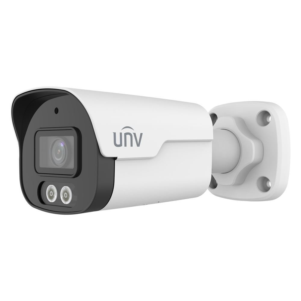 UNIVIEW UV-IPC2124SB-ADF40KM-DL-I1 - Cámara Bullet IP Uniview - Gama Prime - 4 MP | Lente 4 mm | microSD 512 GB - IR 40 m | Luz Blanca 40 m | WDR 120 dB - Wise-ISP | Conteo de personas - PoE | UMD | SIP | IP67 - Reset | Micrófono