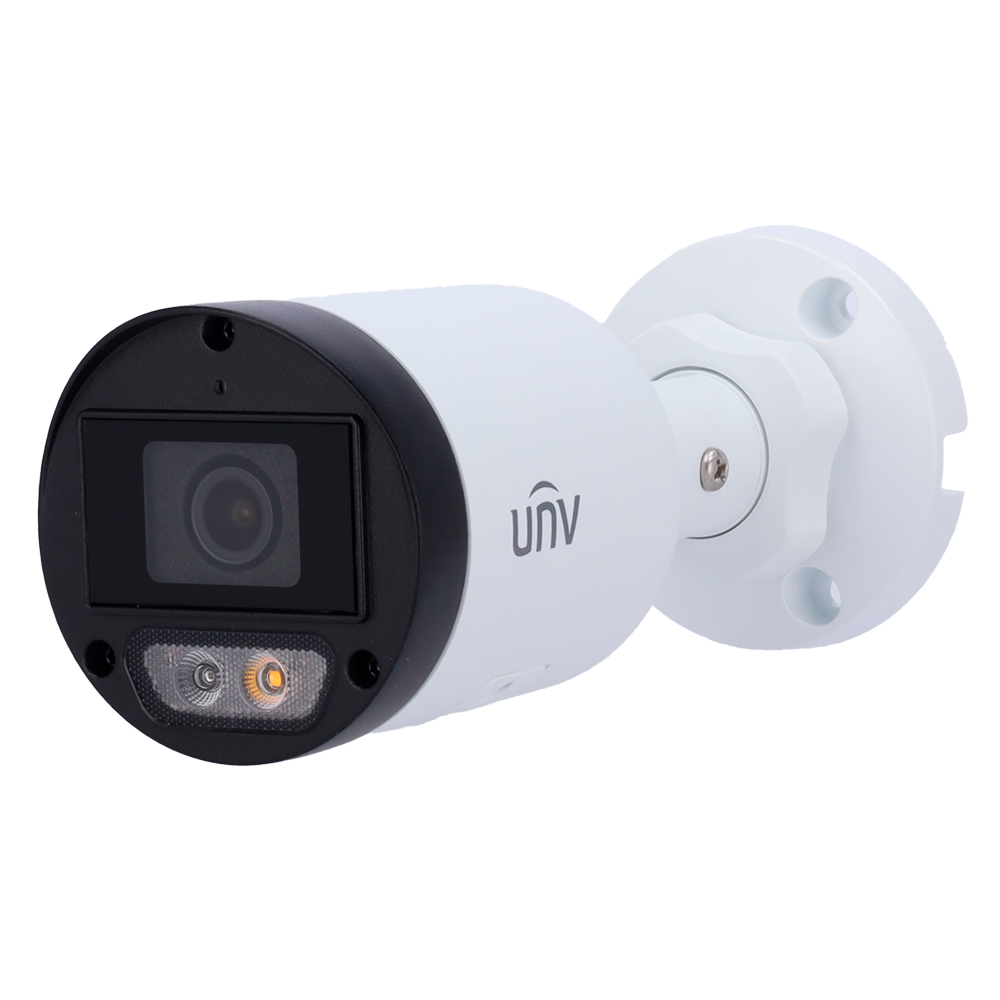 UNIVIEW UV-IPC2128LB-ADF28K-DL - Cámara Bullet IP Uniview - Gama Easy - 8 MP | Lente 2.8 mm | microSD 512 GB - IR 30 m | Luz blanca 30 m | WDR 120 dB - Ulta Motion Detection - PoE | UMD | IP67 - Micrófono - imagen 1