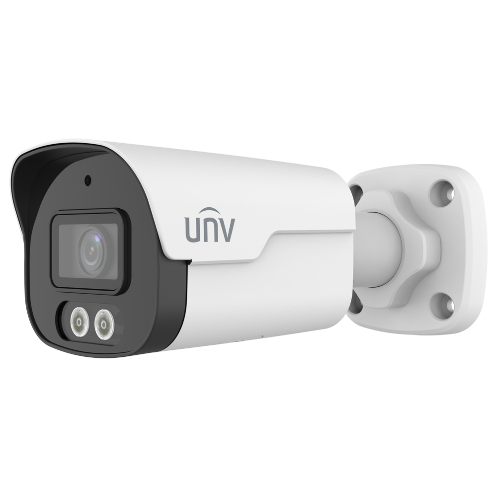 UNIVIEW UV-IPC2128SB-ADF40KM-DL-I1 - Cámara Bullet IP Uniview - Gama Prime - 8 MP | Lente 4 mm | microSD 512 GB - IR 40 m | Luz Blanca 40 m | WDR 120 dB - Wise-ISP | Conteo de personas - PoE | UMD | SIP | IP67 - Reset | Micrófono