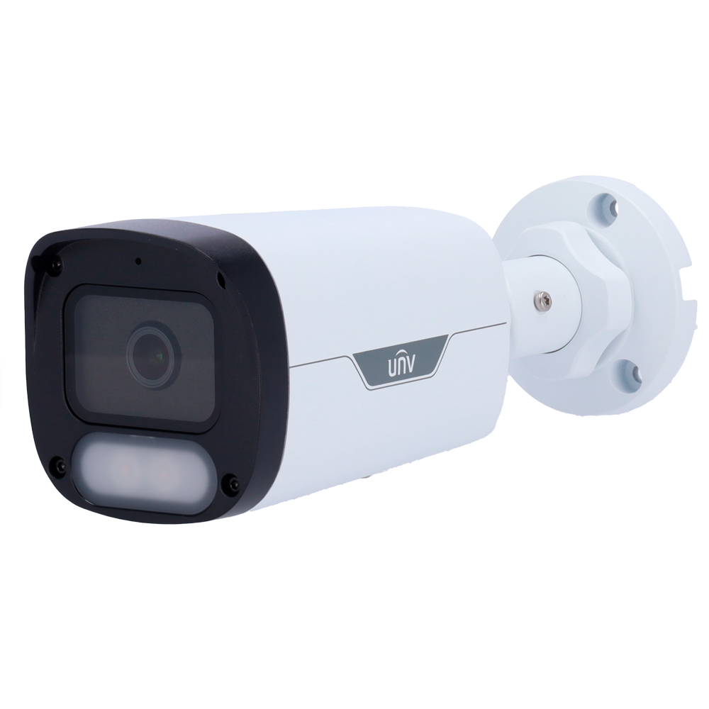 UNIVIEW UV-IPC2312LE-ADF28KM-WP - Cámara Bullet IP Uniview - Gama EasyStar - 2 MP | Lente 2.8 mm | microSD 512 GB - Luz blanca 30 m | WDR 120 dB - Color Hunter con tecnología WISE-ISP - PoE | UMD | SIP Lite | IP67 - Botón de reset | Micrófono incorporado - imagen 1