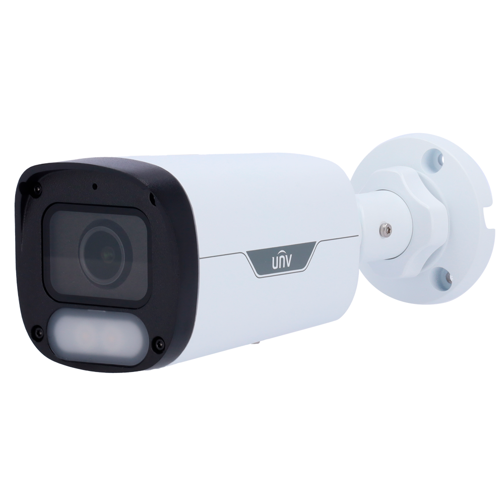 UNIVIEW UV-IPC2318LE-ADF28KM-WP - Cámara Bullet IP Uniview - Gama Easy - 8 MP | Lente 2.8 mm | microSD 512 GB - Luz blanca 30 m | WDR 120 dB - Color Hunter con tecnología WISE-ISP - PoE | UMD | SIP Lite | IP67 - Botón de reset | Micrófono incorporado - imagen 1