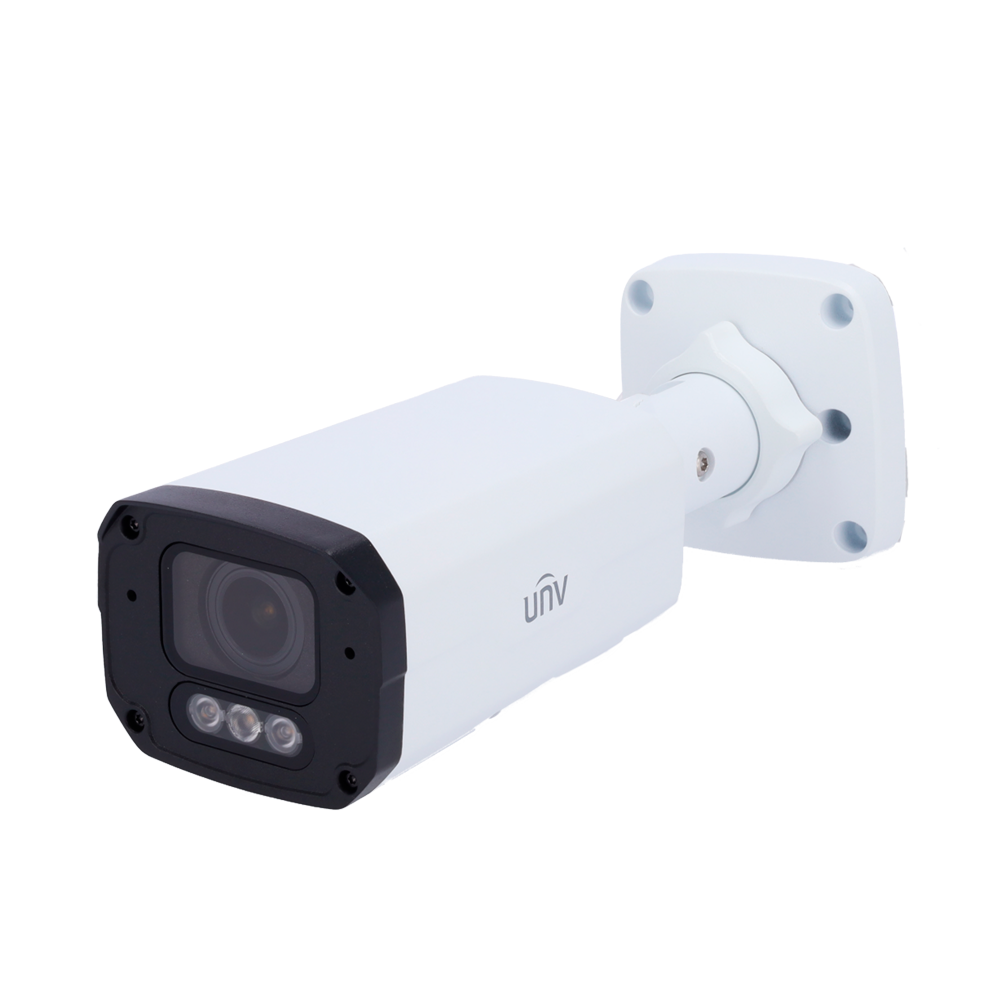 UNIVIEW UV-IPC2324SE-ADZK-WL-I0 - Cámara Bullet IP Uniview - Gama Prime - 4 MP | Lente motorizada 2.8 ~ 12 mm - Luz blanca 30 m | WDR 120 dB | microSD 256 GB - Color Hunter | Conteo - PoE | UMD | SIP | IP67 | IK10 - Mic | Alarma | Audio - imagen 1