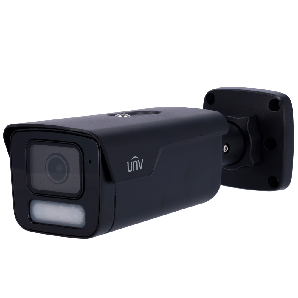 UNIVIEW UV-IPC2B14SE-ADF28K-WP-I1-BLACK - Cámara Bullet IP Uniview - Prime - 4 MP | Lente 2.8 mm | microSD 512 GB - Luz blanca 40 m | WDR 130 dB - Color Hunter con tecnología WISE-ISP - PoE | SIP | UMD | Conteo | IP67 | IK0 - Mic | Alarma | Audio | Reset - imagen 1