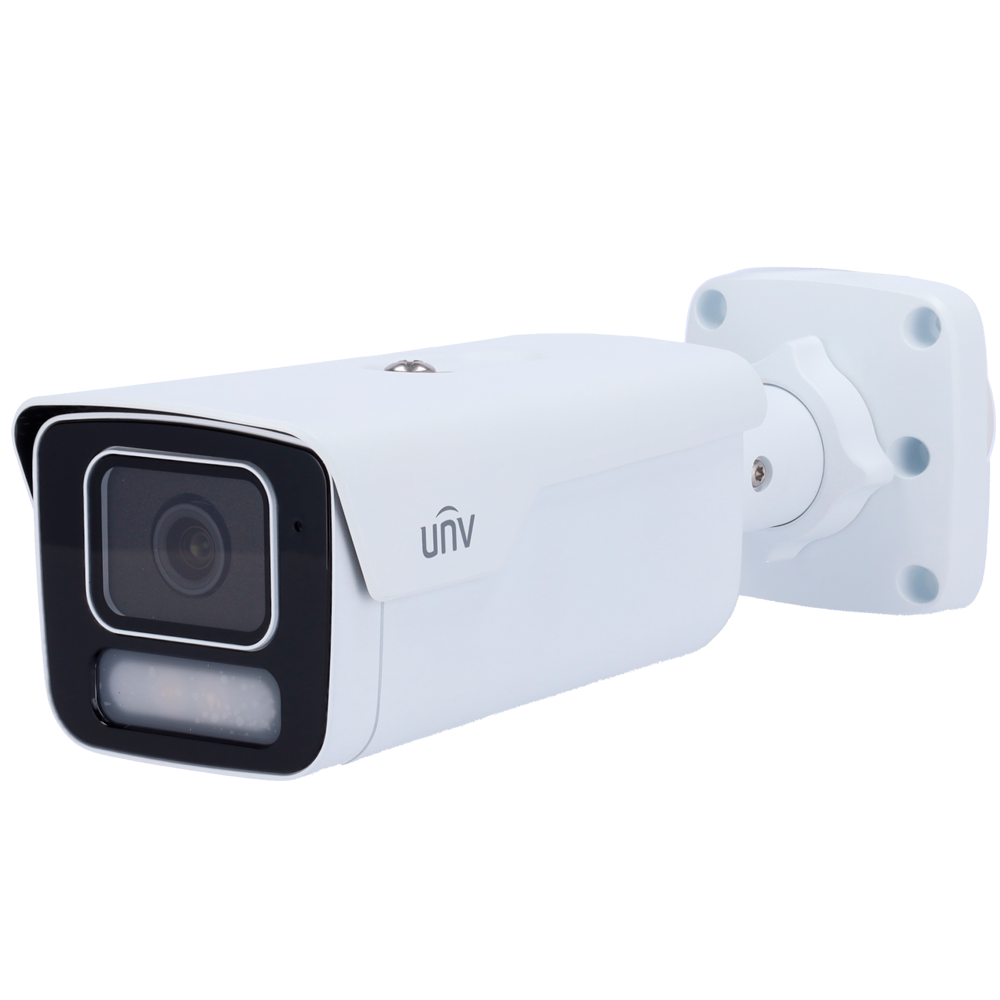 UNIVIEW UV-IPC2B14SE-ADF28K-WP-I1 - Cámara Bullet IP Uniview - Prime - 4 MP | Lente 2.8 mm | microSD 512 GB - Luz blanca 40 m | WDR 130 dB - Color Hunter con tecnología WISE-ISP - PoE | SIP | UMD | Conteo | IP67 | IK0 - Mic | Alarma | Audio | Reset - imagen 1