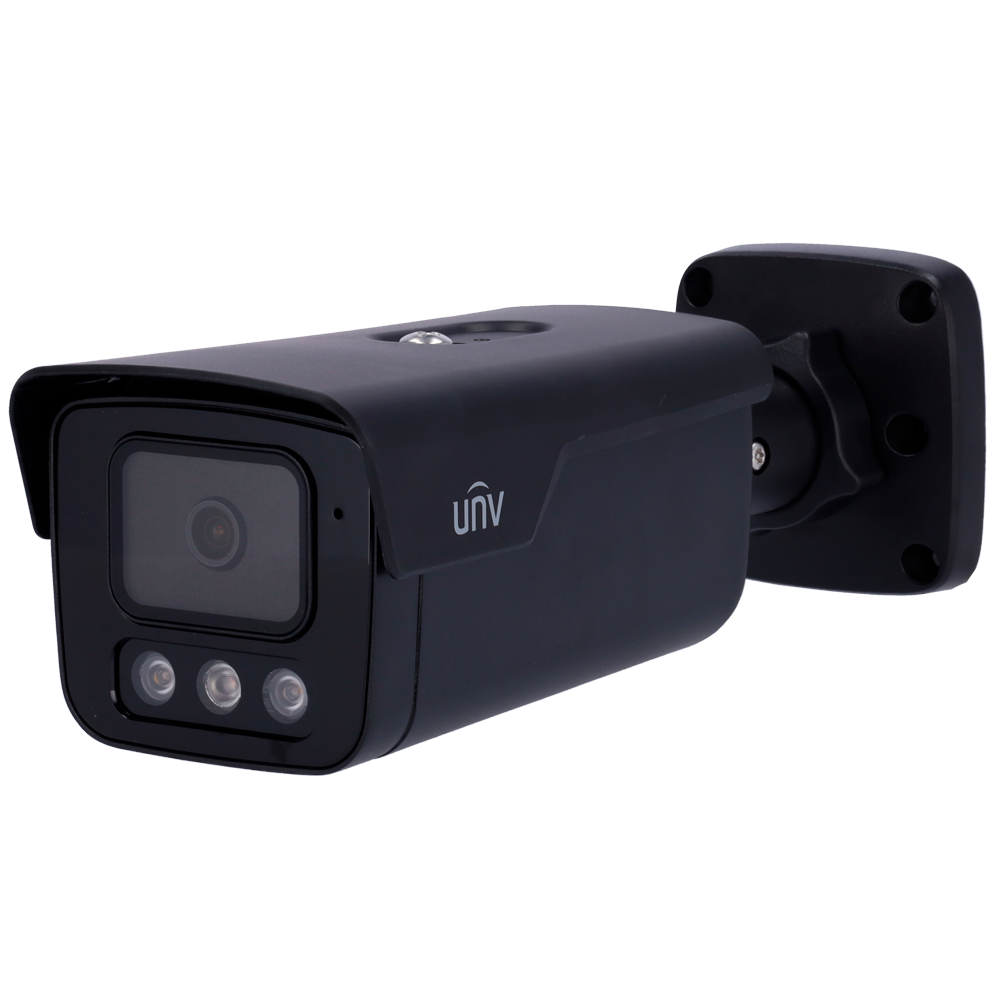 UNIVIEW UV-IPC2B14SS-ADF28KMC-I1-BLACK - Uniview Cámara Bullet IP Gama Prime - Resolución 4 Mpx (2688x1520) - Lente 2.8mm | IR LEDs y luz blanca 40m - Audio | Alarma | Micrófono y altavoz disuasorio - UMD | SIP con ColorRetrieval | Conteo - WDR 130 dB | P - imagen 1