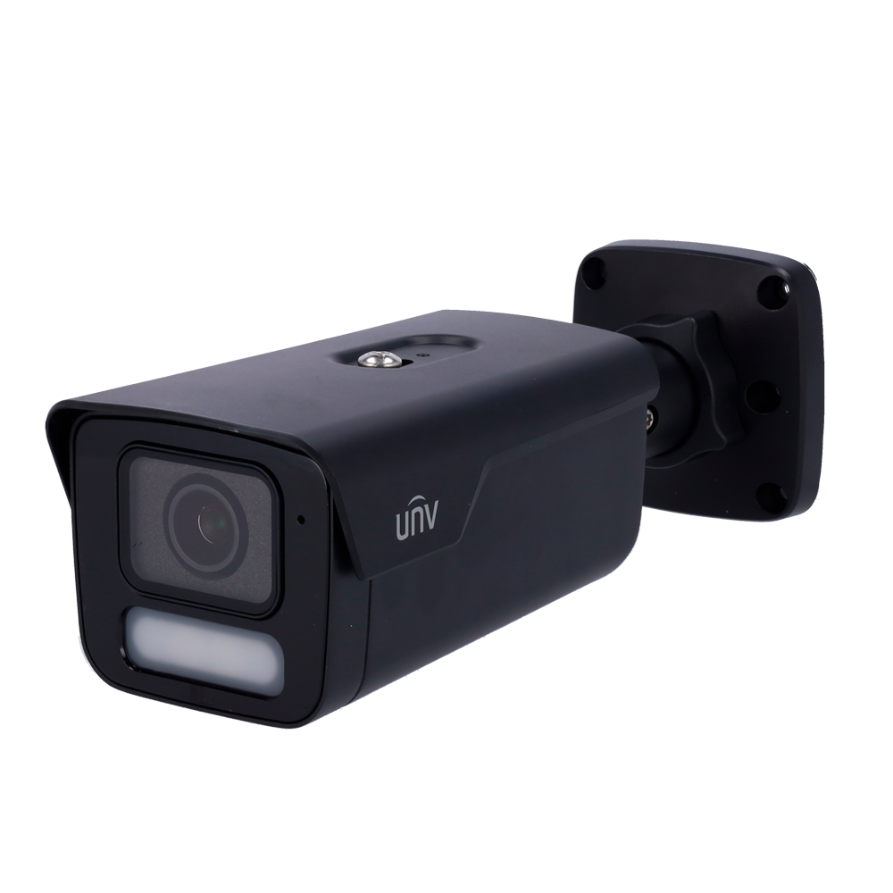 UNIVIEW UV-IPC2B18SE-ADF28K-WP-I1-BLACK - Cámara Bullet IP Uniview - Gama Prime - 8 MP | Lente 2.8 mm | microSD 512 GB - Luz blanca 40 m | WDR 130 dB | OwlView - LightHunter | SIP | UMD | Análisis estadístico - PoE | IP67 | Sobretensiones 4000 V | Color n - imagen 1