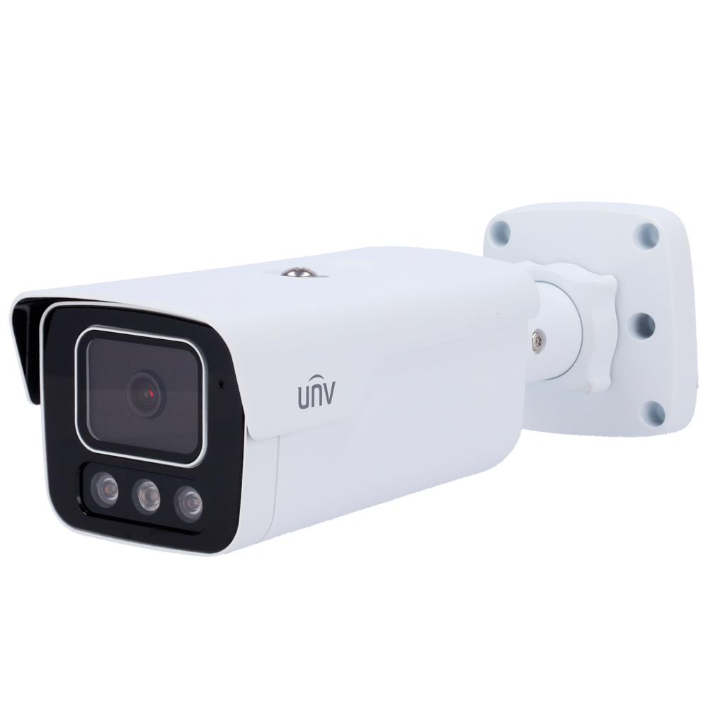 UNIVIEW UV-IPC2B18SS-ADF28KMC-I1 - Uniview Cámara Bullet IP Gama Prime - Resolución 8 Mpx (3840x2160) - Lente 2.8 mm | IR LEDs y luz blanca 40 m - Audio | Alarma | Micrófono y altavoz disuasorios - UMD | SIP con color retrieval | Conteo - WDR 130 dB | PoE - imagen 1