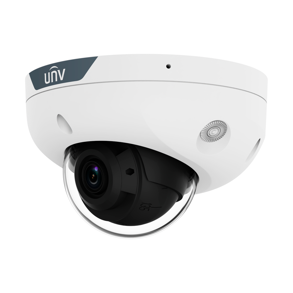 UNIVIEW UV-IPC312LE-ADF28K-DL - Cámara Domo IP Uniview - Gama Easy - 2 MP | Lente 2.8 mm | microSD 512 GB - IR 30m | Luz blanca 30 m | WDR 120 dB - ColorHunter - PoE | SIPLite | UMD | IP67 | IK10