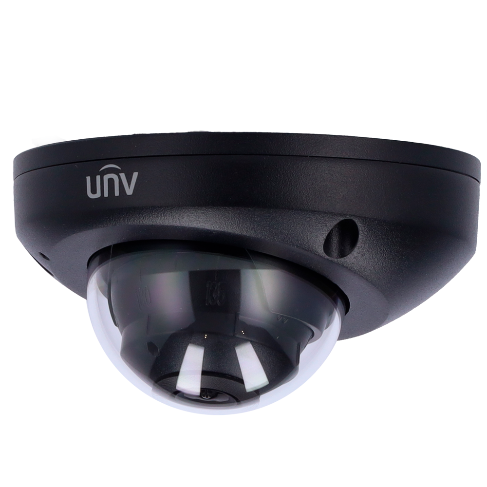 UNIVIEW UV-IPC318SB-ADF28K-I0-BLACK - Cámara Domo IP Uniview - Gama Prime - 8 MP | Lente 2.8 mm | microSD 512 GB - IR 30 m | WDR 120 dB - Light Hunter - PoE | UMD | IK10 | IP67 - Micrófono incorporado | Color negro - imagen 1