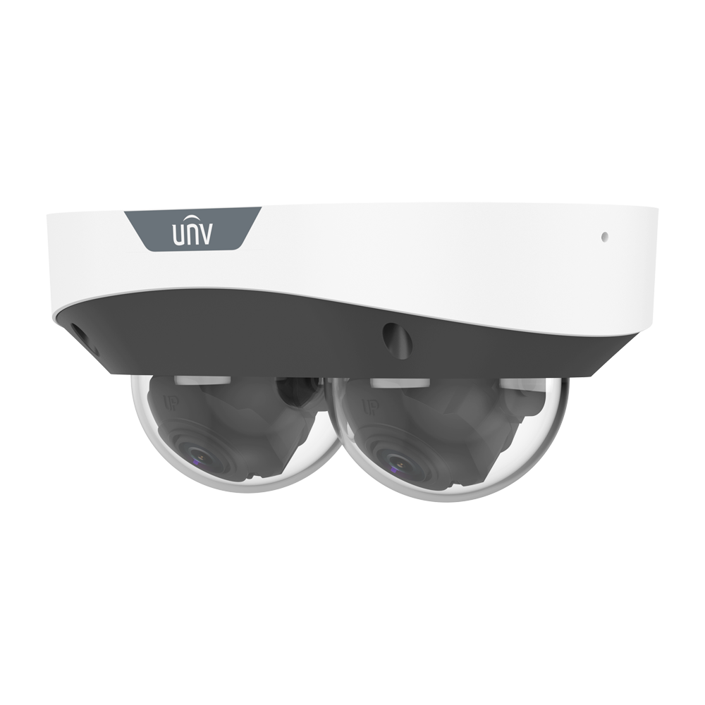 UNIVIEW UV-IPC3222SS-ADF40K-I1 - Cámara doble Domo IP Uniview - Gama Prime - 2 x 2 MP | 2 x Lente 4 | microSD 512 GB - IR 30 m | WDR 130 dB - Light Hunter | Conteo de personas (Canal 1) - PoE | UMD | SIP | IP67 | IK10 - Reset | Micrófono | Alarma | Audio