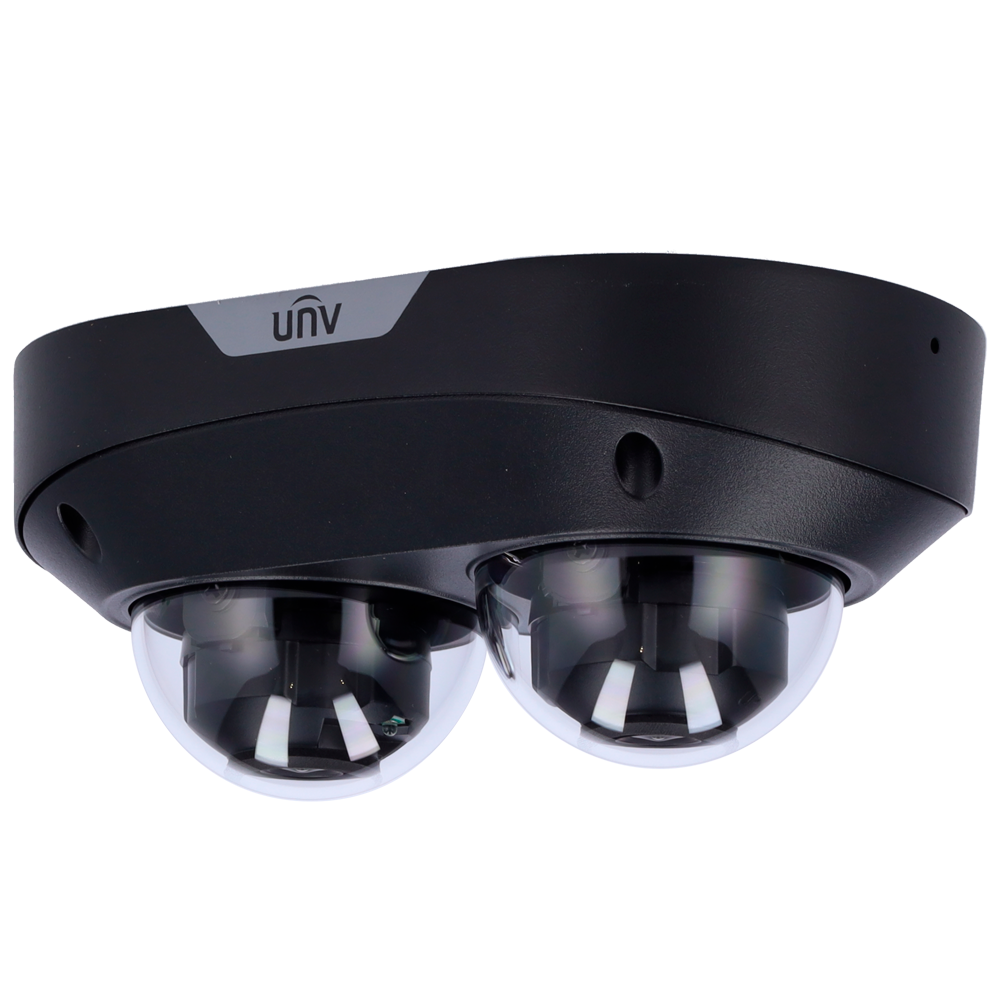 UNIVIEW UV-IPC3224SS-ADF28K-I1-BLACK - Cámara doble Domo IP Uniview - Gama Prime - 2 x 4 MP | 2 x Lente 2.8 | microSD 512 GB - IR 30 m | WDR 130 dB - Light Hunter | Conteo de personas (Canal 1) - PoE | UMD | SIP | IP67 | IK10 | Color negro - Reset | Micró - imagen 1