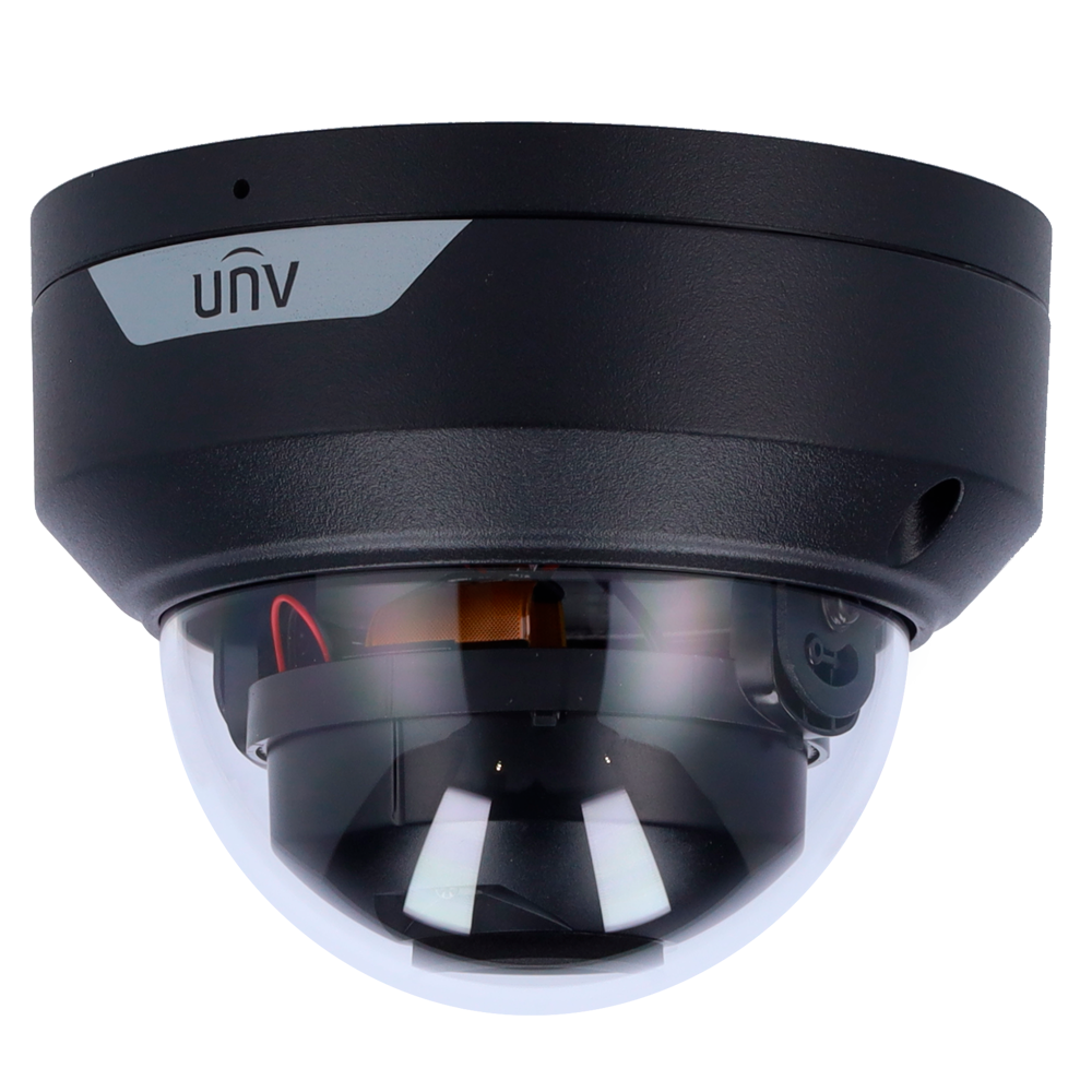 UNIVIEW UV-IPC322LB-AF28WK-G-BLACK - Cámara Domo IP Uniview gama Easy - Resolución 2 MPx (1920x1080) - Lente 2.8 mm | IR 30 m - Conexión Wi-Fi - IP67 | IK10 | MicroSD - Micrófono | Color negro - imagen 1