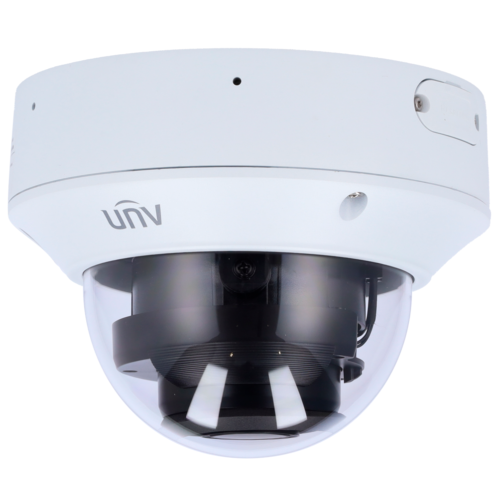 UNIVIEW UV-IPC3238EA-AHDZK-I1 - Cámara Domo IP Uniview - Gama Pro - 8 MP | Lente 2.8 ~ 12 mm | microSD 512 GB - IR 40 m | WDR 140 dB | 60 FPS - Wise-ISP | Conteo de personas | Metadatos - PoE | UMD | SIP | IP67 | IK10 | 60fps - 2 Mic | Altavoz | Alarmas | - imagen 1