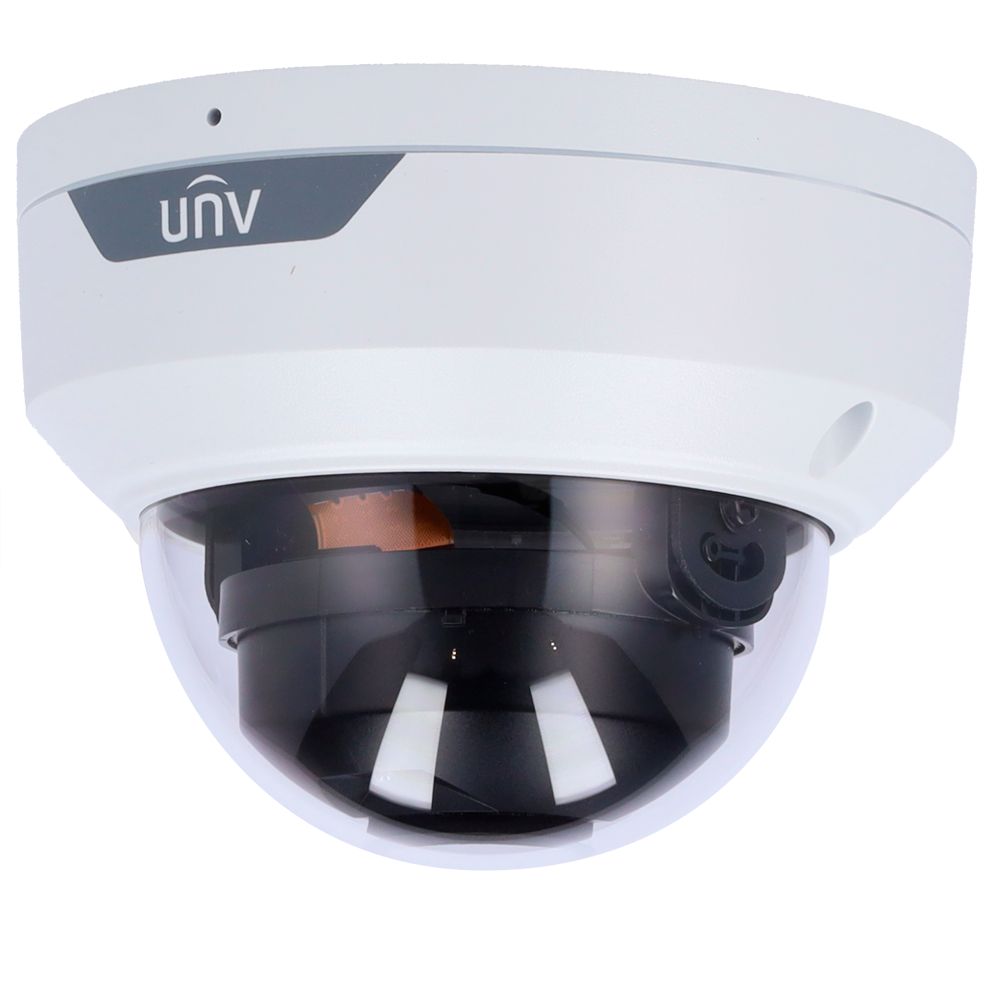 UNIVIEW UV-IPC324LE-ADF28K-H - Cámara Domo IP Uniview - Gama Easy - 4 MP | Lente 2.8 mm | microSD 512 GB - IR 30 m | WDR 120 dB - - PoE | UMD | IP67 | IK10 - Micrófono integrado - imagen 1