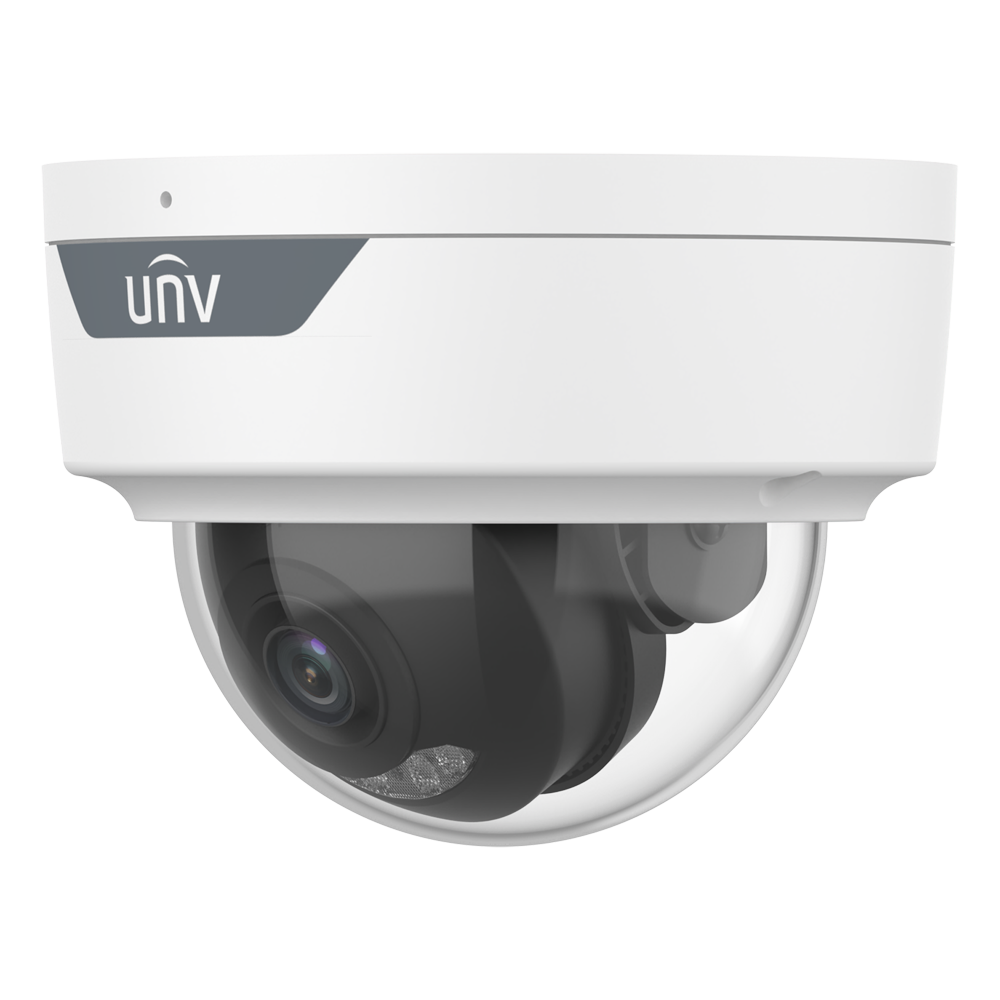 UNIVIEW UV-IPC324SB-ADF28KM-DL-I1 - Cámara Domo IP Uniview - Gama Prime - 4 MP | Lente 2.8 mm | microSD 512 GB - IR 30m | Luz blanca 30 m | WDR 120 dB - Wise-ISP | Análisis estadístico - PoE | SIP | UMD | IP67 | IK10 - Audio | Alarmas