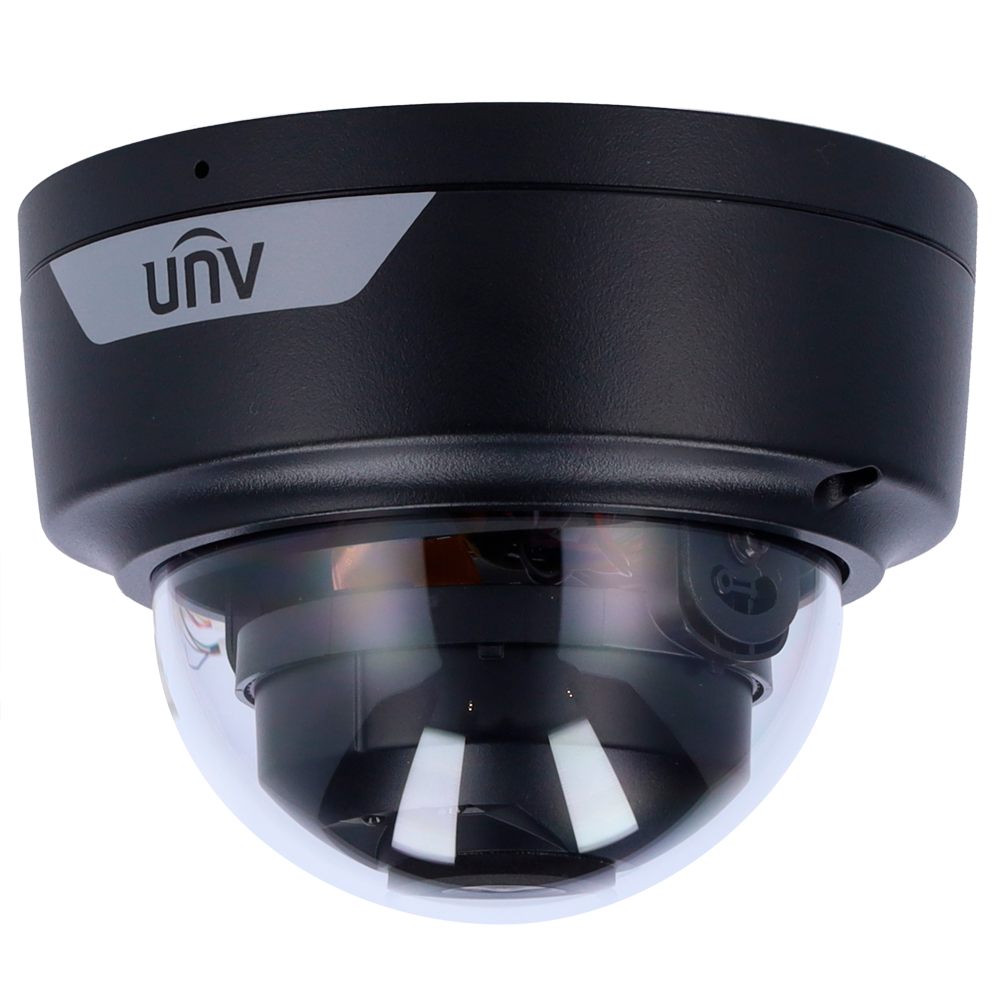 UNIVIEW UV-IPC328SS-ADF28K-I1-BLACK - Cámara Domo IP Uniview - Prime - 8 MP | Lente 2.8 mm | microSD 512 GB - IR 40 m | WDR 130 dB - Light Hunter | Conteo - PoE | UMD | SIP | IP67 | IK10 - Mic | Alarma | Audio | Negro - imagen 1