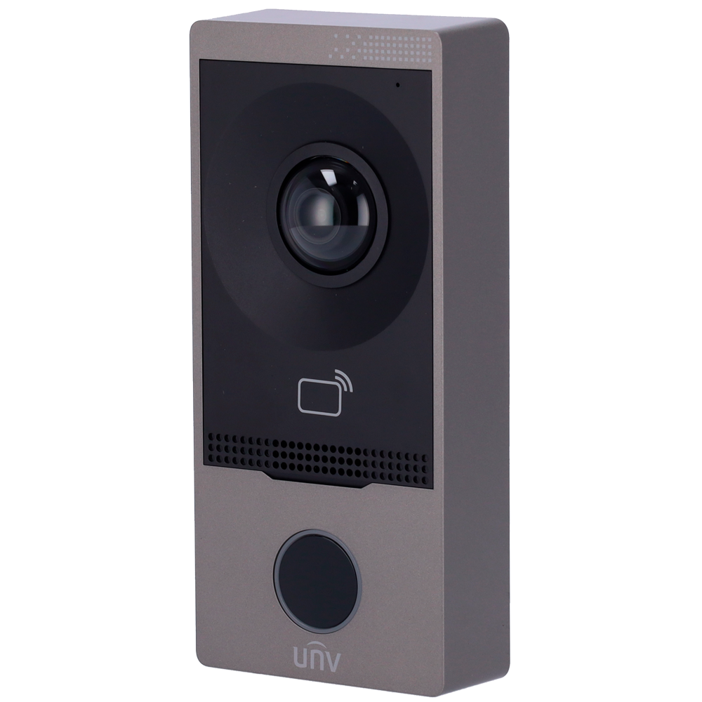 UNIVIEW UV-OEU-201B-HMK-W - Videoportero IP WiFi - Cámara 2 Mpx | Audio bidireccional - Apertura con tarjeta MF | Carcasa de plástico - App móvil con o sin monitor - Apto para exterior IP65 | IK08 - Montaje en superficie | PoE - imagen 1