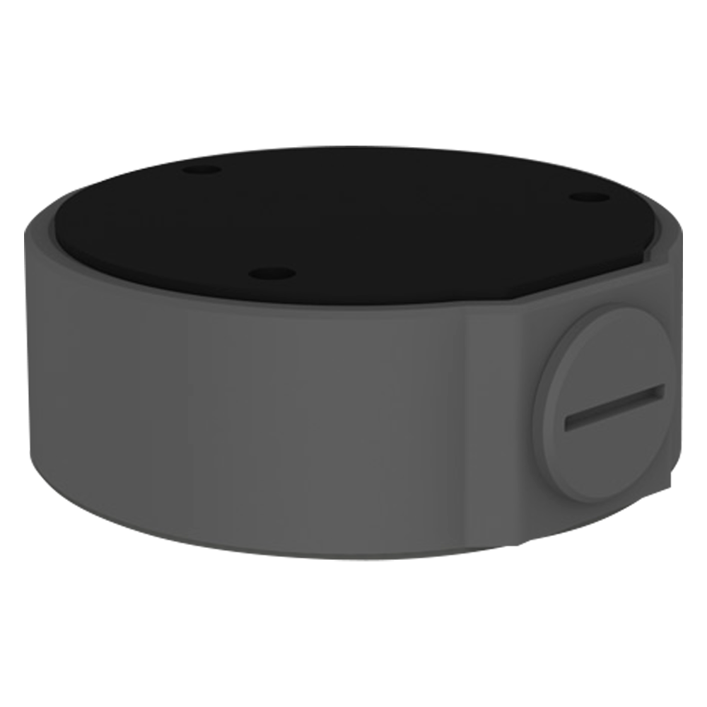 UNIVIEW UV-TR-JB03-G-IN-BLACK - Caja de conexiones - Para cámaras domo - Apto para uso exterior - Instalación en techo o pared - Pasador de cables - Color negro | 36 mm (Al) x 106.6 mm (Ø)
