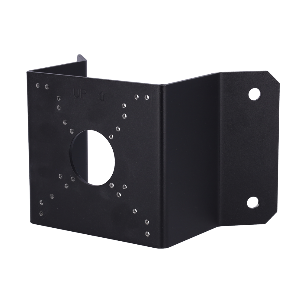 UNIVIEW UV-TR-UC08-C-V2-BLACK - Soporte de esquina - Para cámaras Bullet y domo - Apto para uso en exterior - Color negro - Pasador de cables - 127 mm (Al) x 207 (An) x 115.6 (Fo) mm