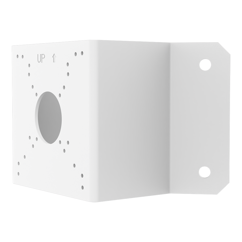 UNIVIEW UV-TR-UC08-C-V2 - Soporte de esquina - Para cámaras Bullet y domo - Apto para uso en exterior - Color blanco - Pasador de cables - 127 mm (Al) x 207 (An) x 115.6 (Fo) mm - imagen 1