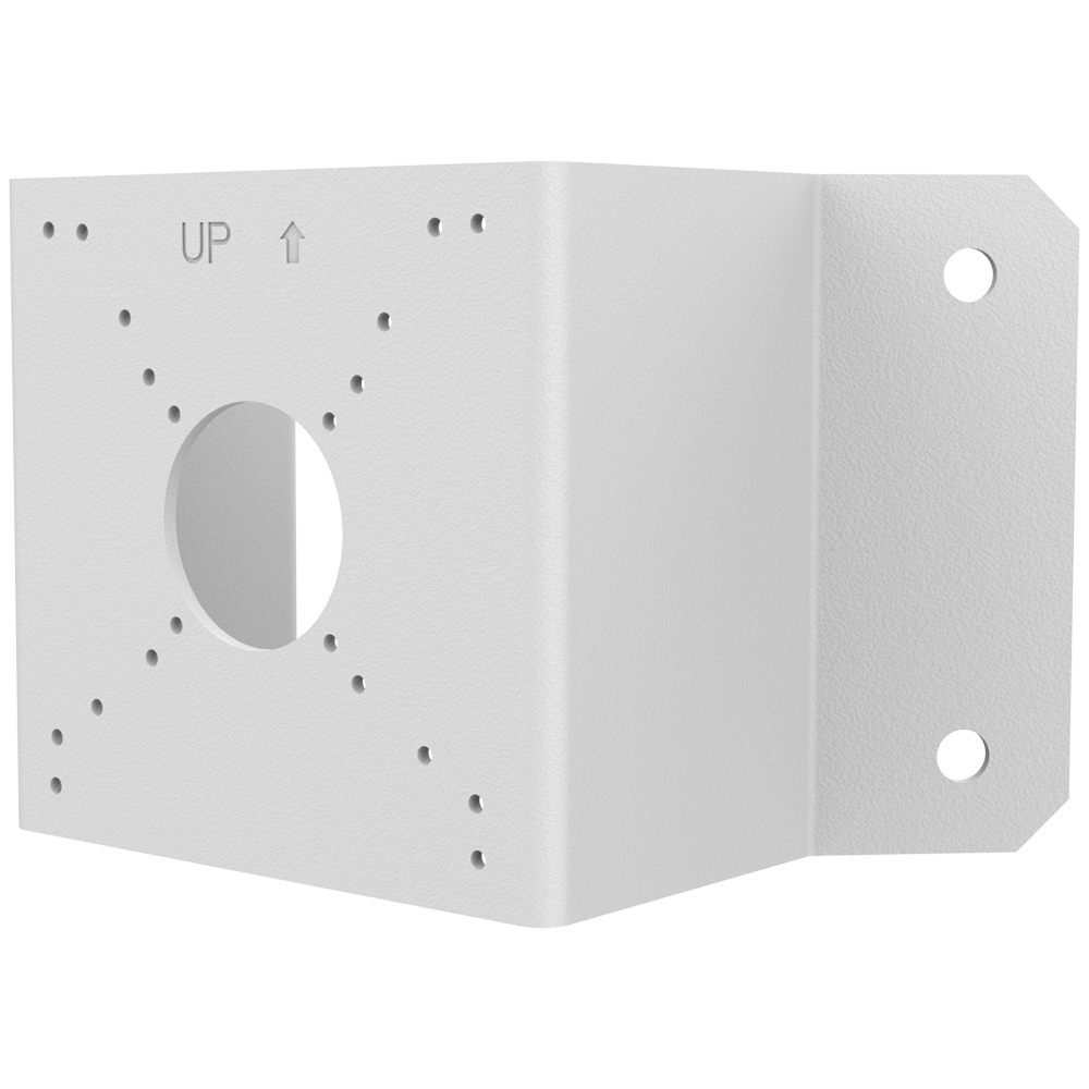 UNIVIEW UV-TR-UC08-C - Soporte de esquina - Para cámaras Bullet y domo - Apto para uso en exterior - Color blanco - Pasador de cables - 116 mm (Al) x 127(An) x 137 (Fo) mm