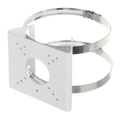 UNIVIEW UV-TR-UP06-B-IN - Soporte para mástiles - Para cámaras bullet - Apto para uso exterior - Rango diámetro 55~127 mm - Color blanco| 99 mm (Al) x 90 (An) x 38 (Fo) - Pasador de cables