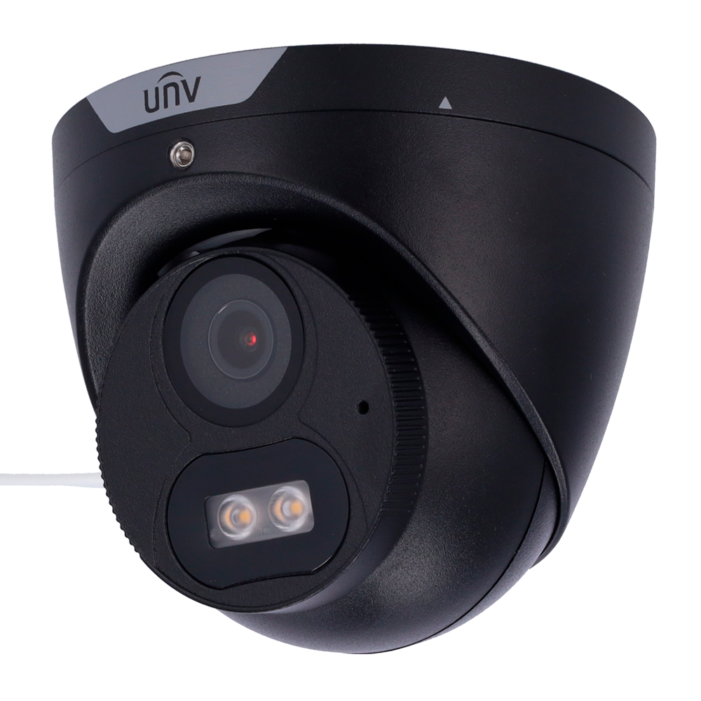 UNIVIEW UV-UAC-T125-AF28M-W-BLACK - Cámara Turret 4 en 1 Uniview Gama Whale - 5 MP | Lente 2.8 mm - Luz blanca 40 m | DWRD | Color 24/7 - ColorHunter - IP67 | Micrófono integrado | Color Negro - imagen 1