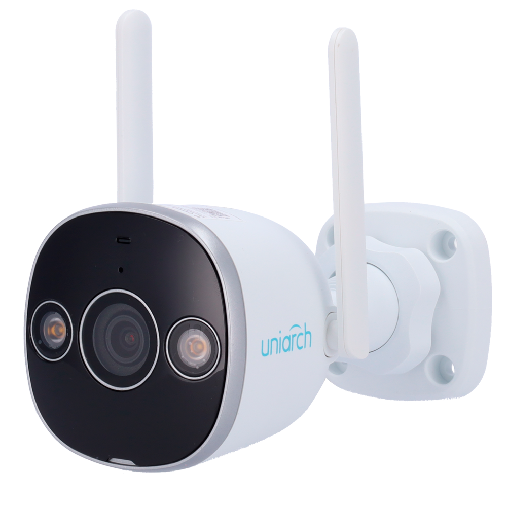 UNIARCH UV-UHO-B2D-M3F3D - Cámara IP WiFi Uniarch Panda serie B - Resolución hasta 3Mpx, alta calidad de imagen - Detección de humano y vehículo | MicroSD 128GB - Iluminación dual inteligente: IR y luz blanca - Audio bidireccional: Micrófono y altavoz - U - imagen 1
