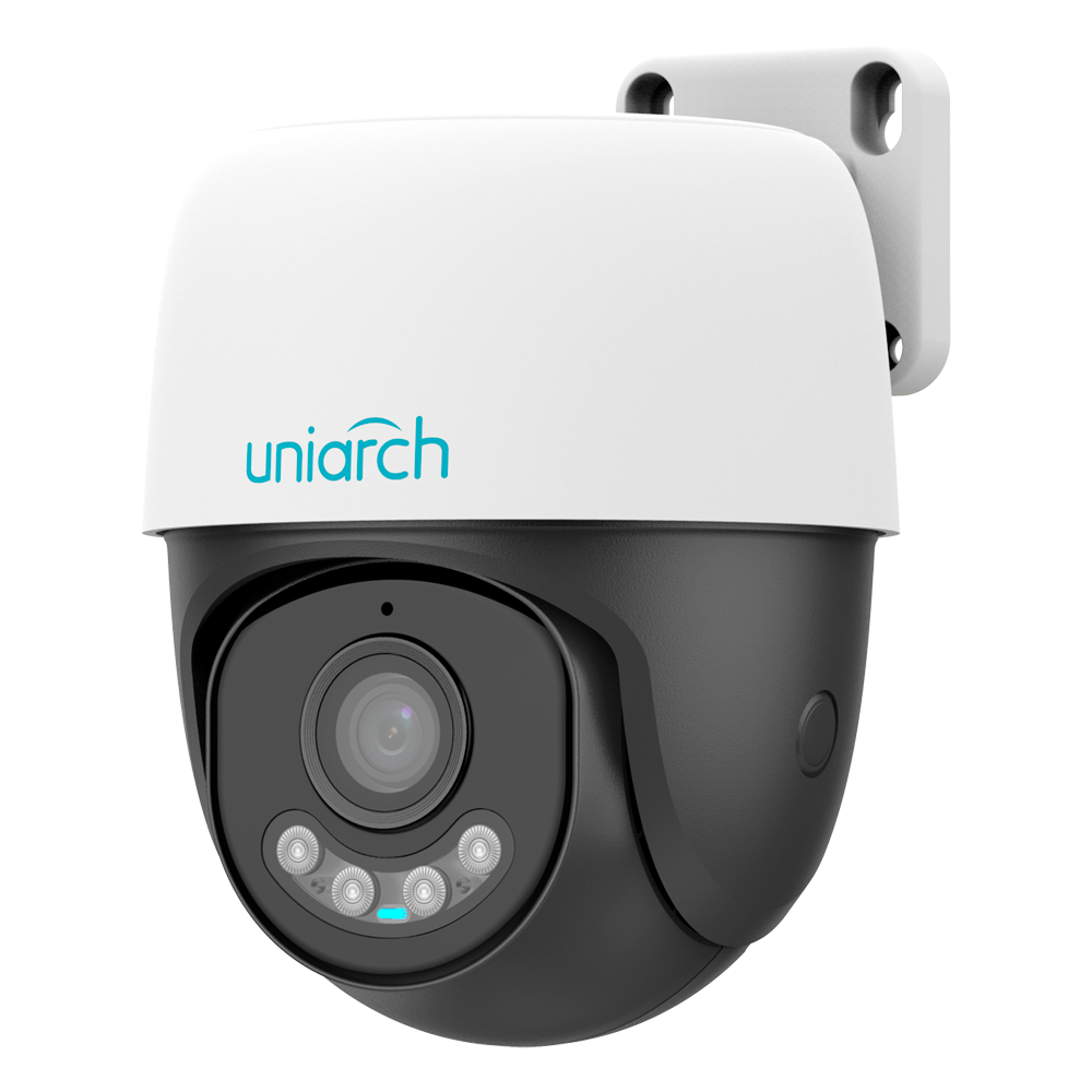 UNIARCH UV-UHO-P2C-M4F4 - Cámara Domo Uniarch IP - 4 MP | Lente 4 mm | microSD 512 GB - Auto Tracking | Wise-ISP - Luz blanca 30 m | DWDR - Wi-Fi | Mic | Altavoz | IP66