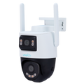 UNIARCH UV-UHO-P2S-M55F34 - Cámara IP WiFi Uniarch | 5MP - Doble lente 2.8 mm panorámica y 4 mm PTZ - IR 30m | Luz blanca 30 m | DWDR | MicroSD 512GB - UMD | Alarma antisabotaje | Detección de audio - WiFi | Mic | Altavoz | IP66 - - imagen 1