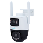 UNIARCH UV-UHO-P2S-M55F34 - Cámara IP WiFi Uniarch | 5MP - Doble lente 2.8 mm panorámica y 4 mm PTZ - IR 30m | Luz blanca 30 m | DWDR | MicroSD 512GB - UMD | Alarma antisabotaje | Detección de audio - WiFi | Mic | Altavoz | IP66 - - imagen 1