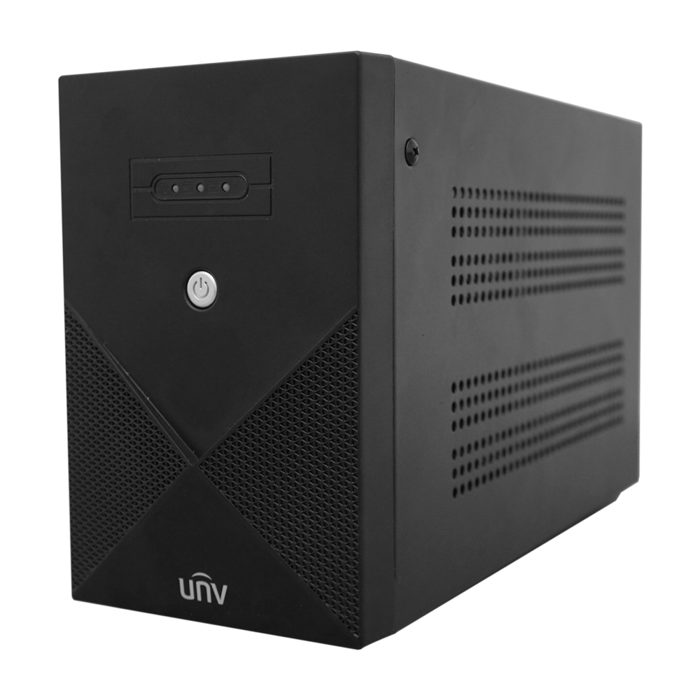 UNIVIEW UV-UPS1200-SEA-CEE - SAI line-interactive Uniview - Potencia 1200VA/720W - Entrada 169 - 278 Vac / Salida 198 - 242 Vac - 4 salidas SAI/UPS protegidas - Tiempo de recarga 4 - 6h - 2 baterías de plomo-ácido selladas (incluidas)