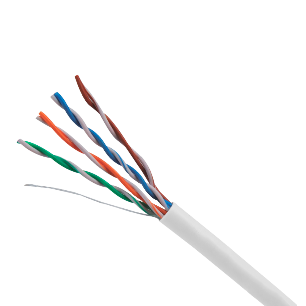 UNIVIEW UV-UTP5E-300-BC24AWG-DCA-B-W - Uniview cable UTP categoría 5E, - Conductor OFC,100% cobre - Diámetro 24 AWG-0,49mm - Certificado Dca-s2,d2,a1 - Cubierta exterior LSZH / Color blanco-gris - Se suministra en caja de cartón de 305 metros - imagen 1