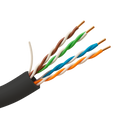 MARCA BLANCA UV-UTP5E-305-OUTDOOR - Cable UTP Categoría 5E - Conductor CCA 24AWG - Rollo de 305 metros - Cubierta color negro - Diámetro 5.5 mm - Cubierta especial para exterior - imagen 1