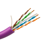 UNIVIEW UV-UTP6-300-BC24AWG-B2CA-R-V - Uniview Cable UTP categoría 6 - Conductor OFC,100% cobre - Diámetro 24 AWG-0,53mm - Certificado CPR: B2ca-s1a,d0,a1 - Cubierta exterior LSZH / Color violeta - Se suministra en bobina de madera de 305m - imagen 1