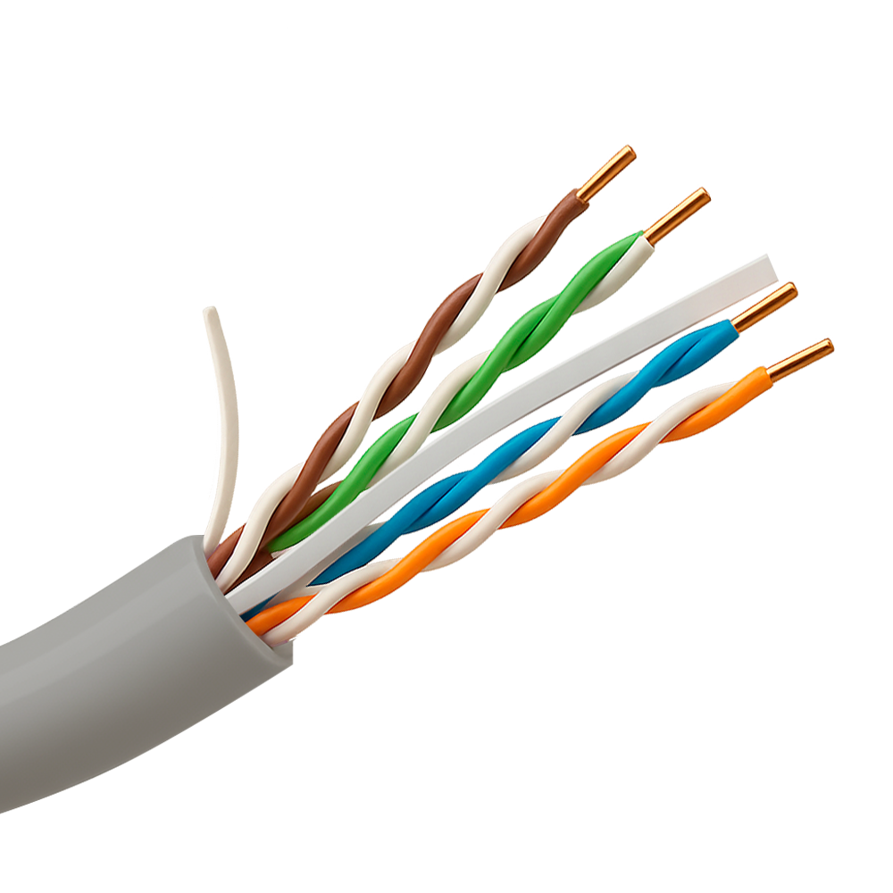 UNIVIEW UV-UTP6-300-BC24AWG-DCA-B-W - Uniview cable UTP categoría 6 - Conductor OFC,100% cobre - Diámetro 24 AWG-0,50mm - Certificado Dca-s2,d2,a2 - Cubierta exterior LSZH / Color blanco-gris - Se suministra en caja de cartón de 305m - imagen 1