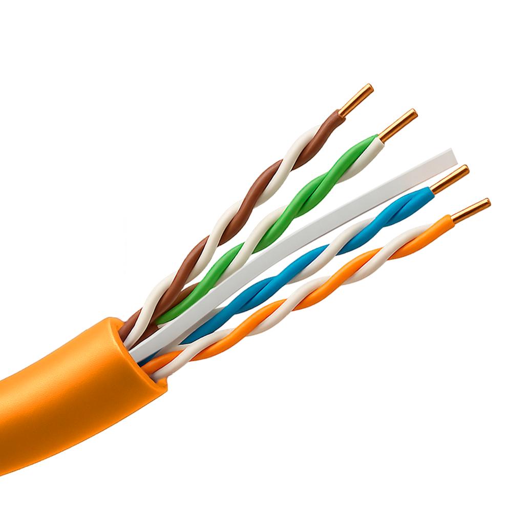 UNIVIEW UV-UTP6-305-BC-LSZH-Dca-OR - Cable UTP rígido libre de halógenos - Categoría 6 - Cumple con 90m Fluke test - Conductor OFC, pureza 99.9% cobre - Rollo de 305 metros - Diámetro 5.5 mm - imagen 1