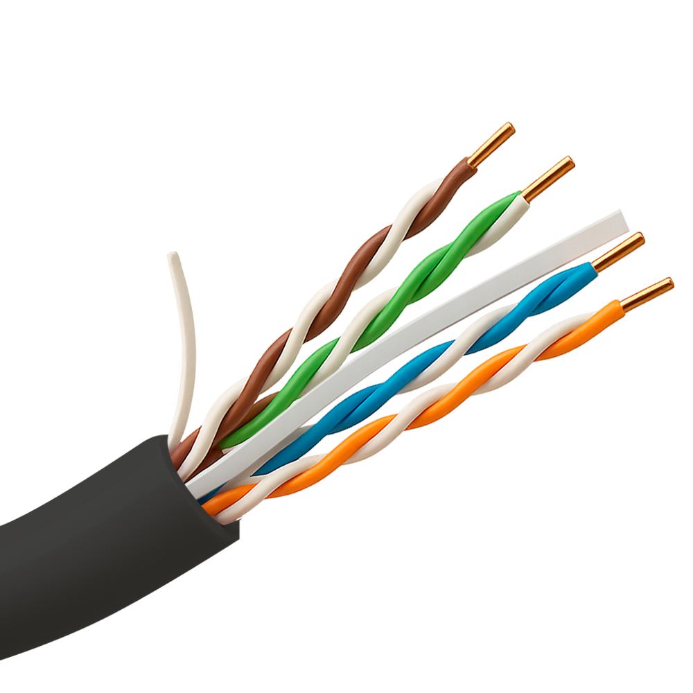 UNIVIEW UV-UTP6-305-OUTDOOR - Cable UTP rigido Uniview - Categoría 6 - Cumple con 90m Fluke test - Conductor CCA 23AWG - Rollo de 305 metros - Cubierta especial para exterior - imagen 1