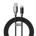 VEGER VG-AC1-XHJ - Veger - Cable USB 2.0 para cualquier dispositivo - USB-A a USB-C - Conector de aleación de Zinc con display digital - Carga rápida PD 66W | 480Mbps - Longitud 1.2m | Color negro - imagen 1