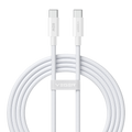 VEGER VG-CC06-FPG - Veger - Cable USB 2.0 para cualquier dispositivo - USB-C a USB-C - Cubierta de metal, Nylon trenzado con ABS - Carga rápida PD 60W | 480Mbps - Longitud 1.2m | Color blanco - imagen 1