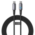 VEGER VG-CC2-ZSD - Veger - Cable USB 2.0 para cualquier dispositivo - USB-C a USB-C - Conector de aleación de aluminio con LED - Carga rápida PD 240W | 480Mbps - Longitud 1.5m | Color negro - imagen 1