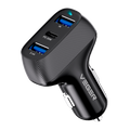 VEGER VG-CC271-2A1C - VEGER - Mechero coche - Potencia 37W - Carga rápida 20W - Salidas 2x USB-A, 1x USB-C - Color negro