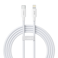 VEGER VG-CL1-FPG - Veger - Cable USB 2.0 para cualquier dispositivo - USB-C a Lightning - Cubierta de metal, Nylon trenzado con ABS - Carga rápida PD 27W | 480Mbps - Longitud 1.2m | Color blanco - imagen 1