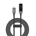 VEGER VG-DC120-CC1.2 - Veger - Cable USB 2.0 para cualquier dispositivo - USB-C a USB-C - Conector con display multifunción - Carga rápida PD 240W | 480Mbps - Longitud 1.2m | Color negro - imagen 1