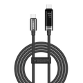 VEGER VG-DC120-CC1.5 - Veger - Cable USB 2.0 para cualquier dispositivo - USB-C a USB-C - Conector con display multifunción - Carga rápida PD 240W | 480Mbps - Longitud 1.5m | Color negro - imagen 1